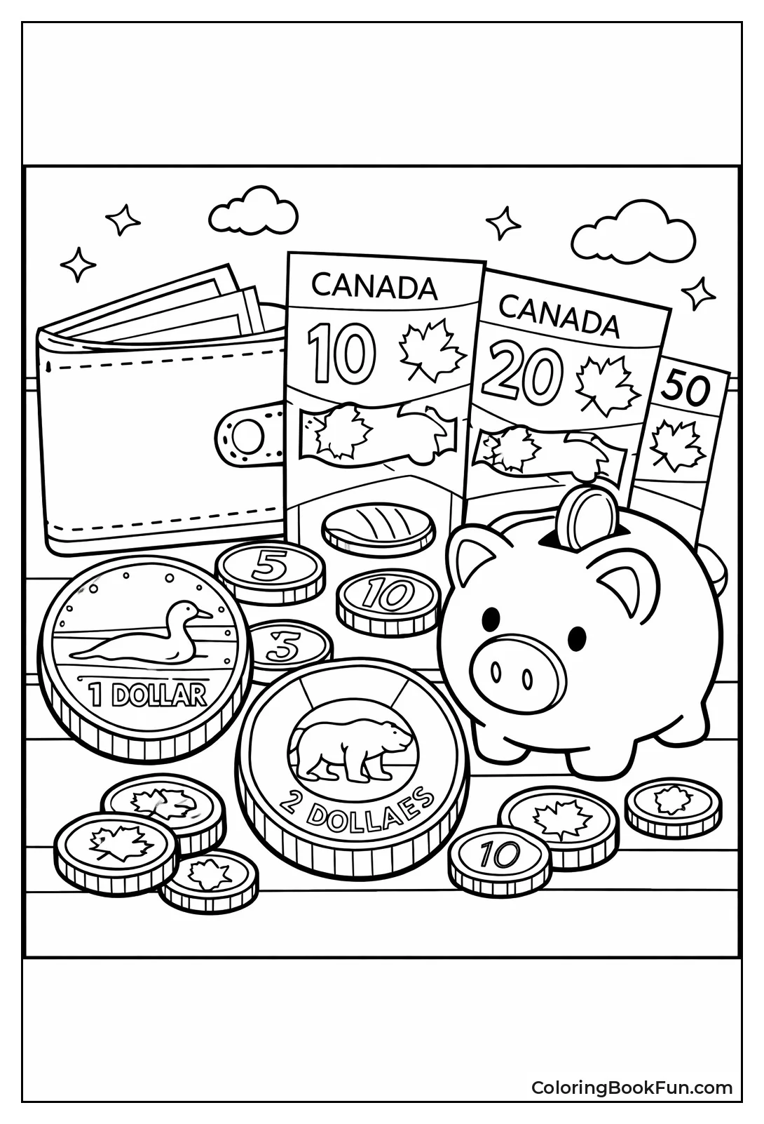 Canadian Dollars Loonies and Toonies