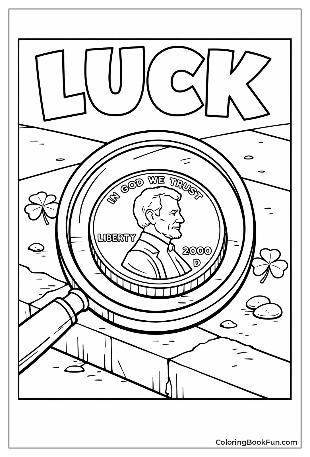 Glass Magnifies Lucky Penny