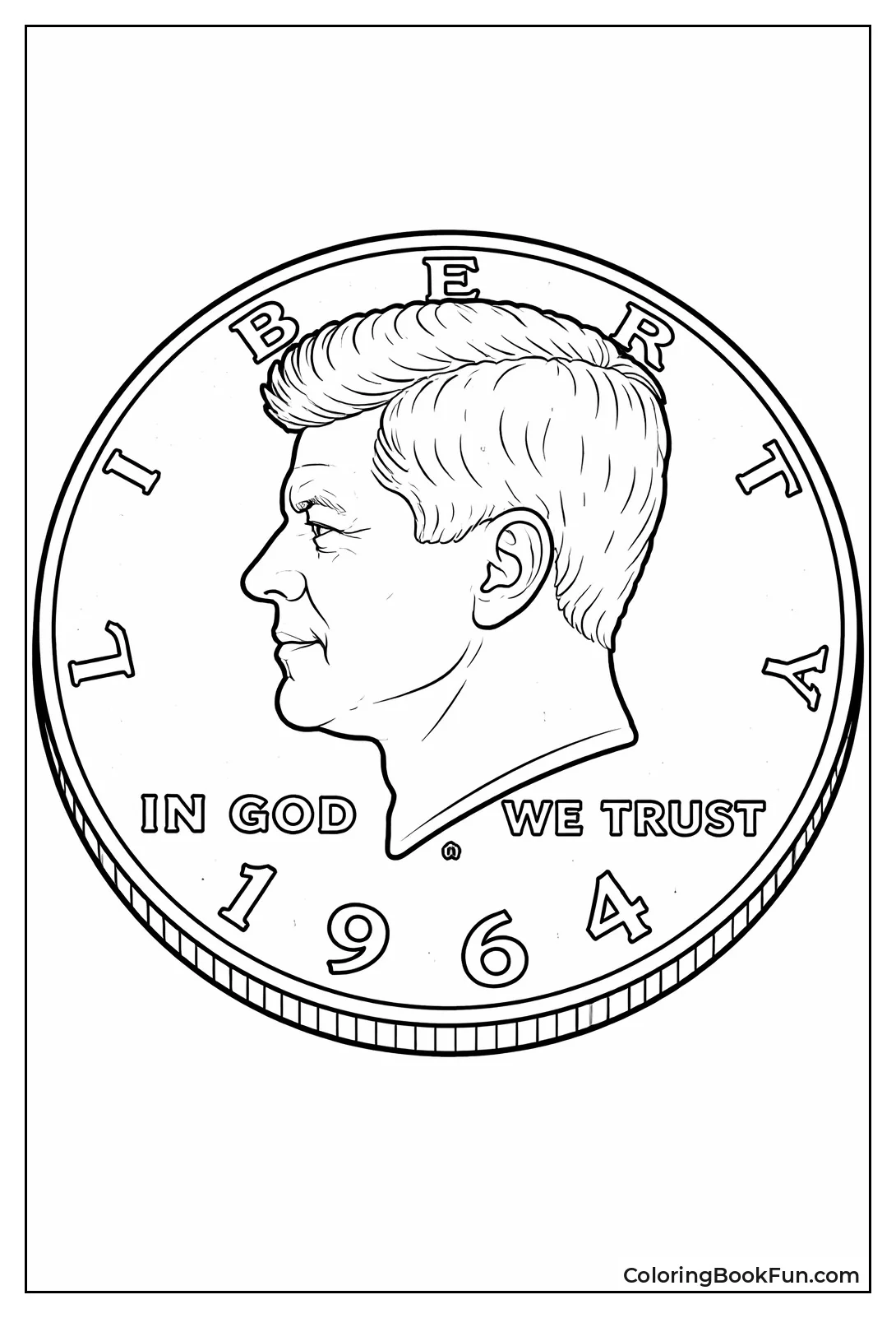 Kennedy Portrait on Half Dollar