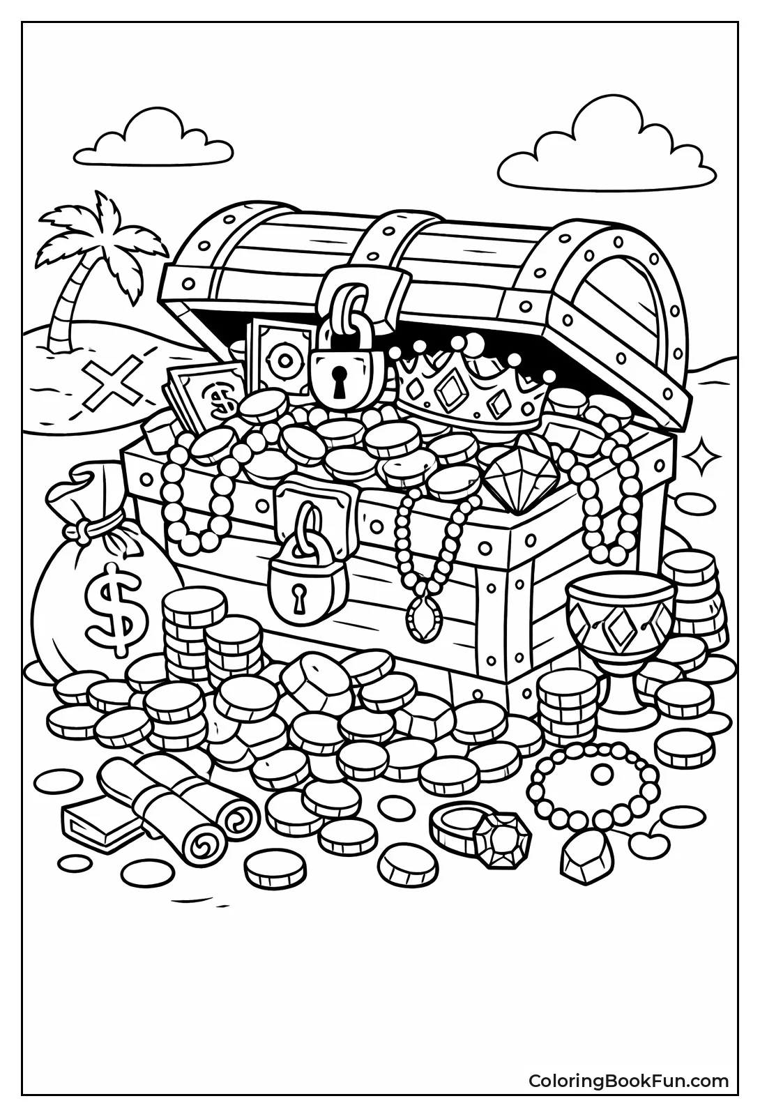 Chest Bursts with Treasure Coins