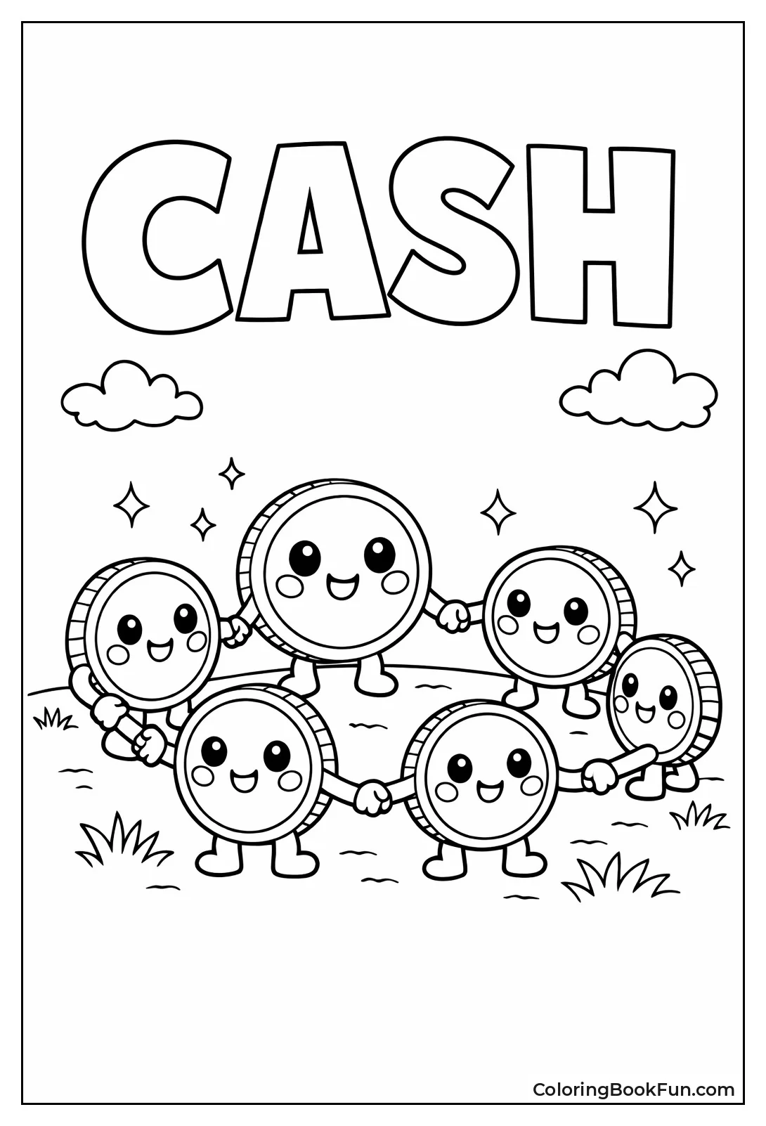 Coins Hold Hands in Circle