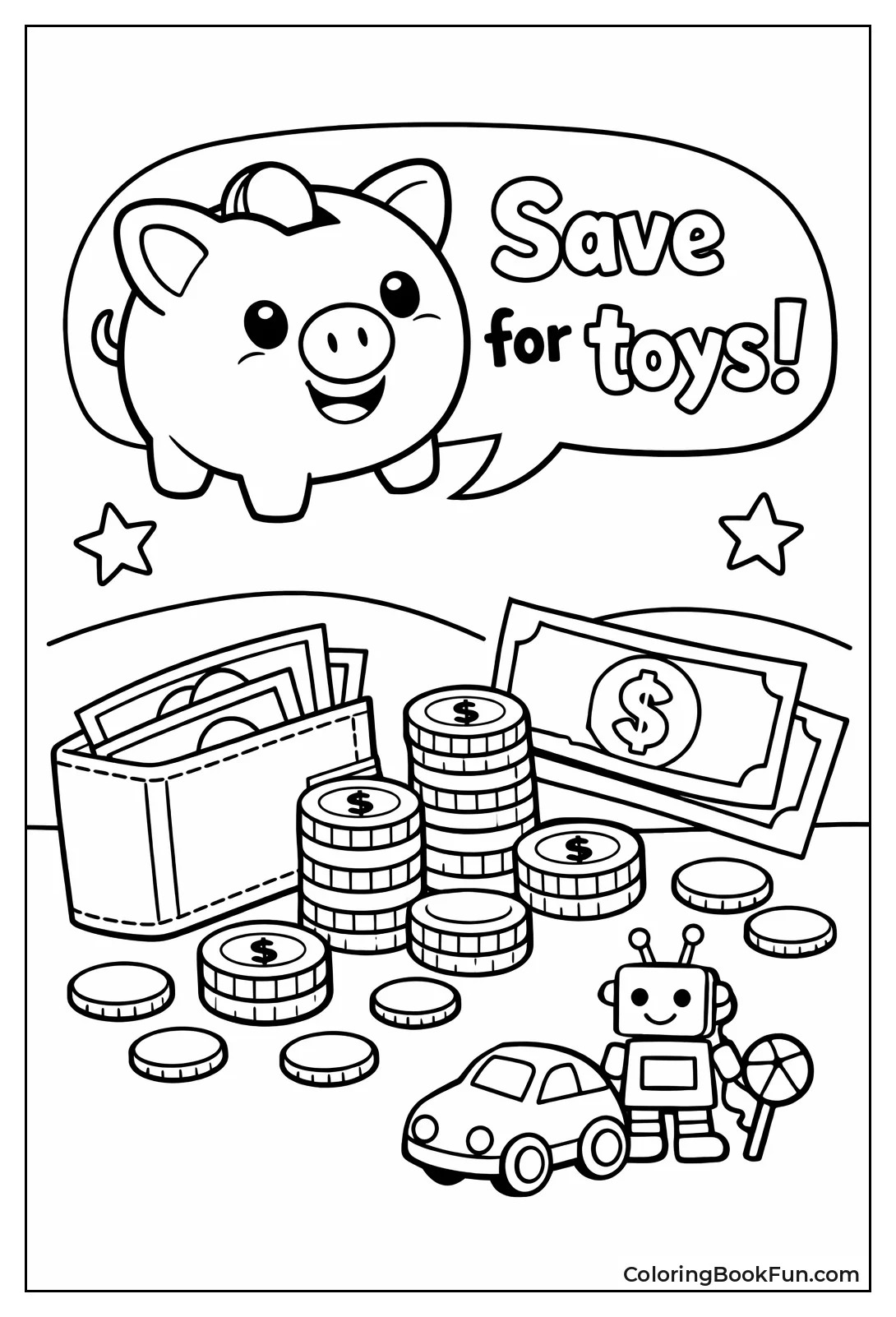 Piggy Bank Says Save