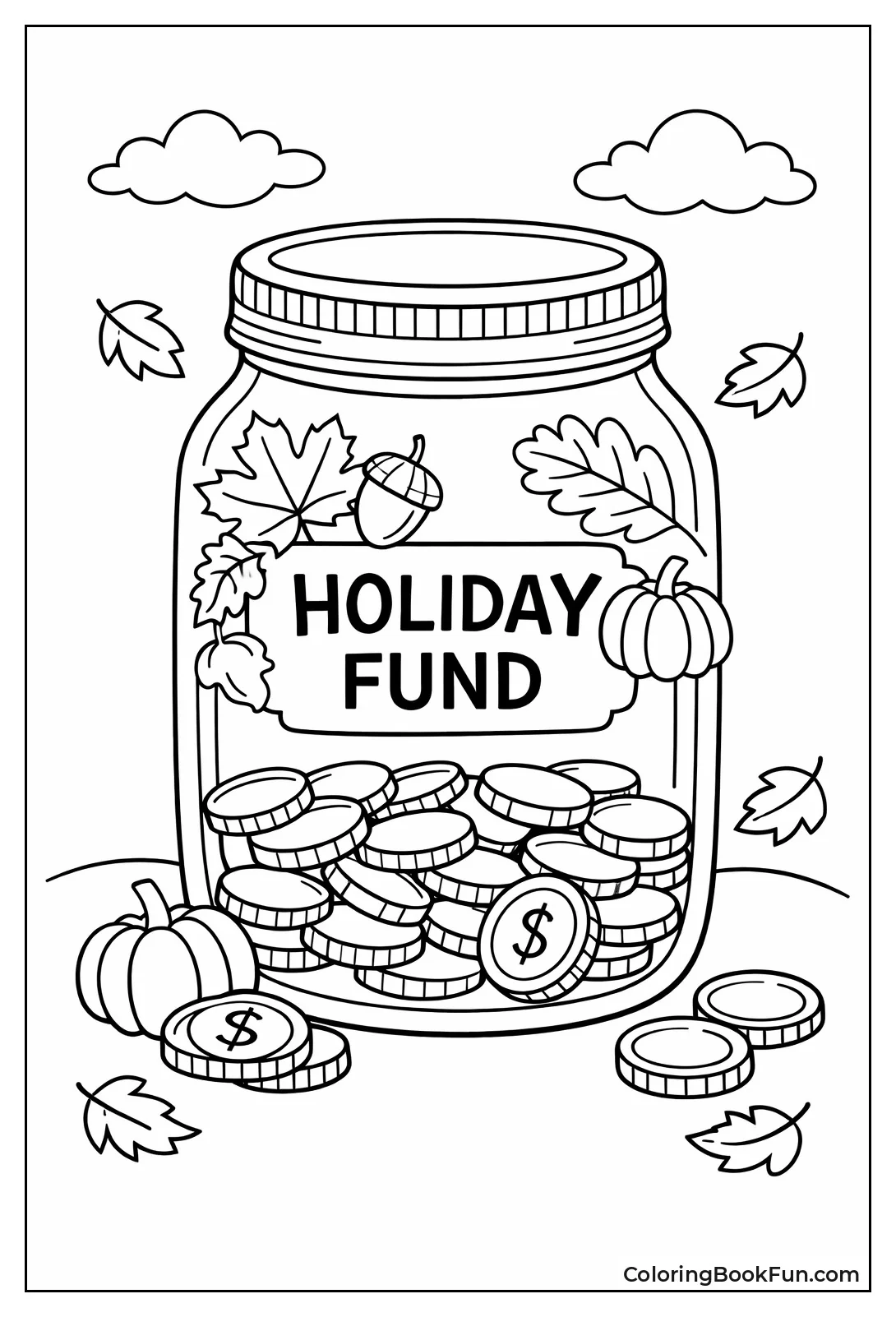 Autumn Jar Saves Holiday Coins