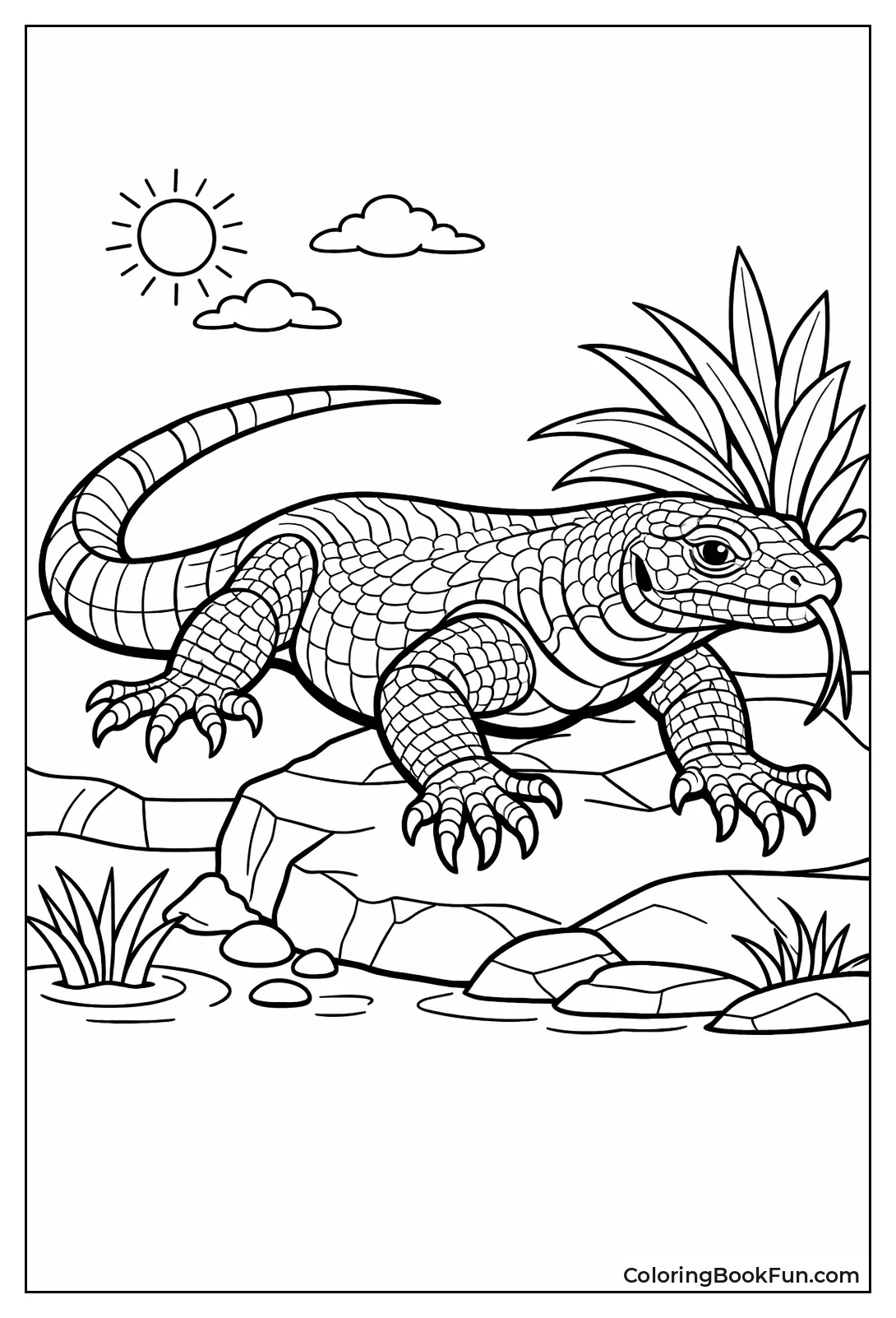 Monitor Lizard in Habitat