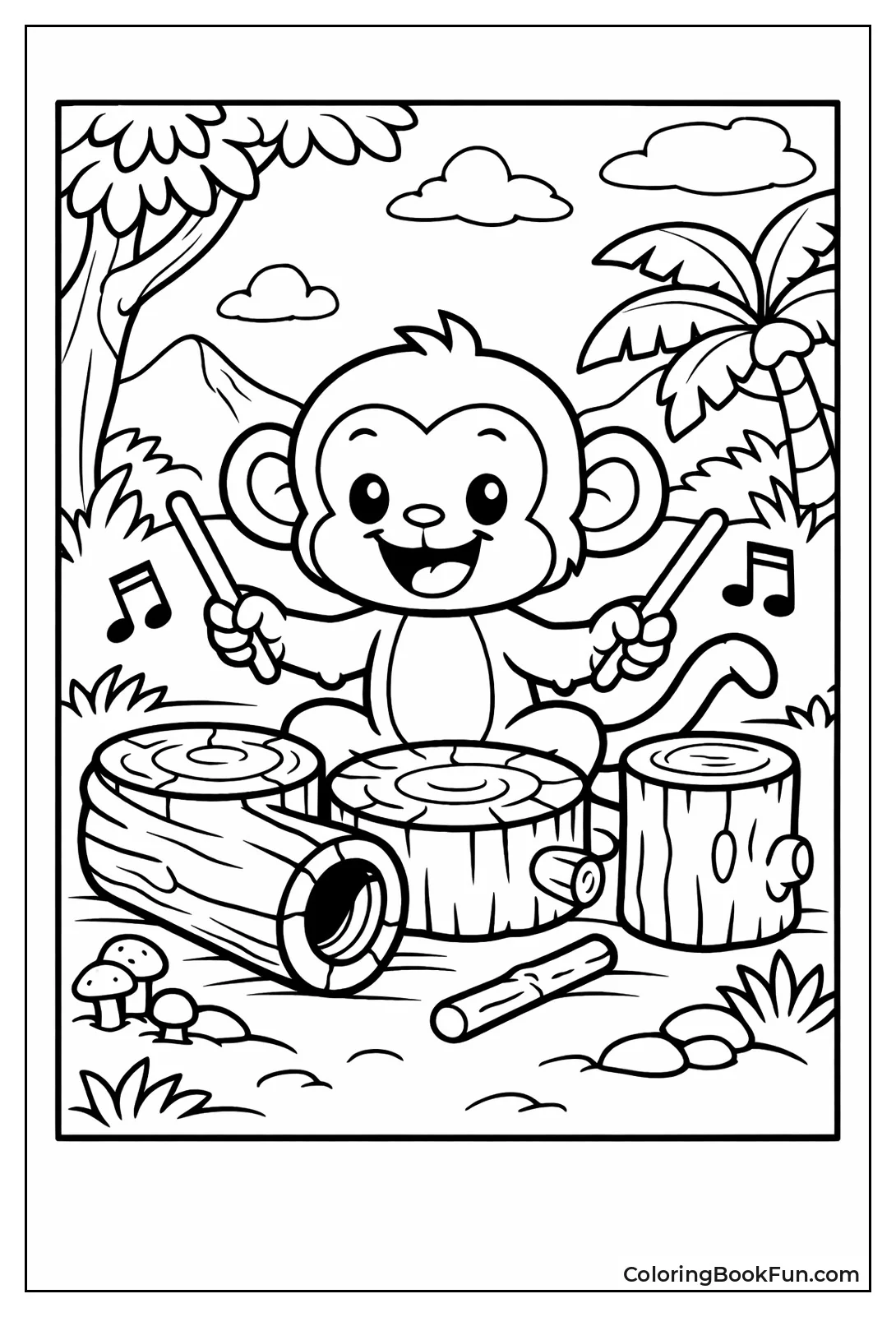 Monkey Drums Forest Logs