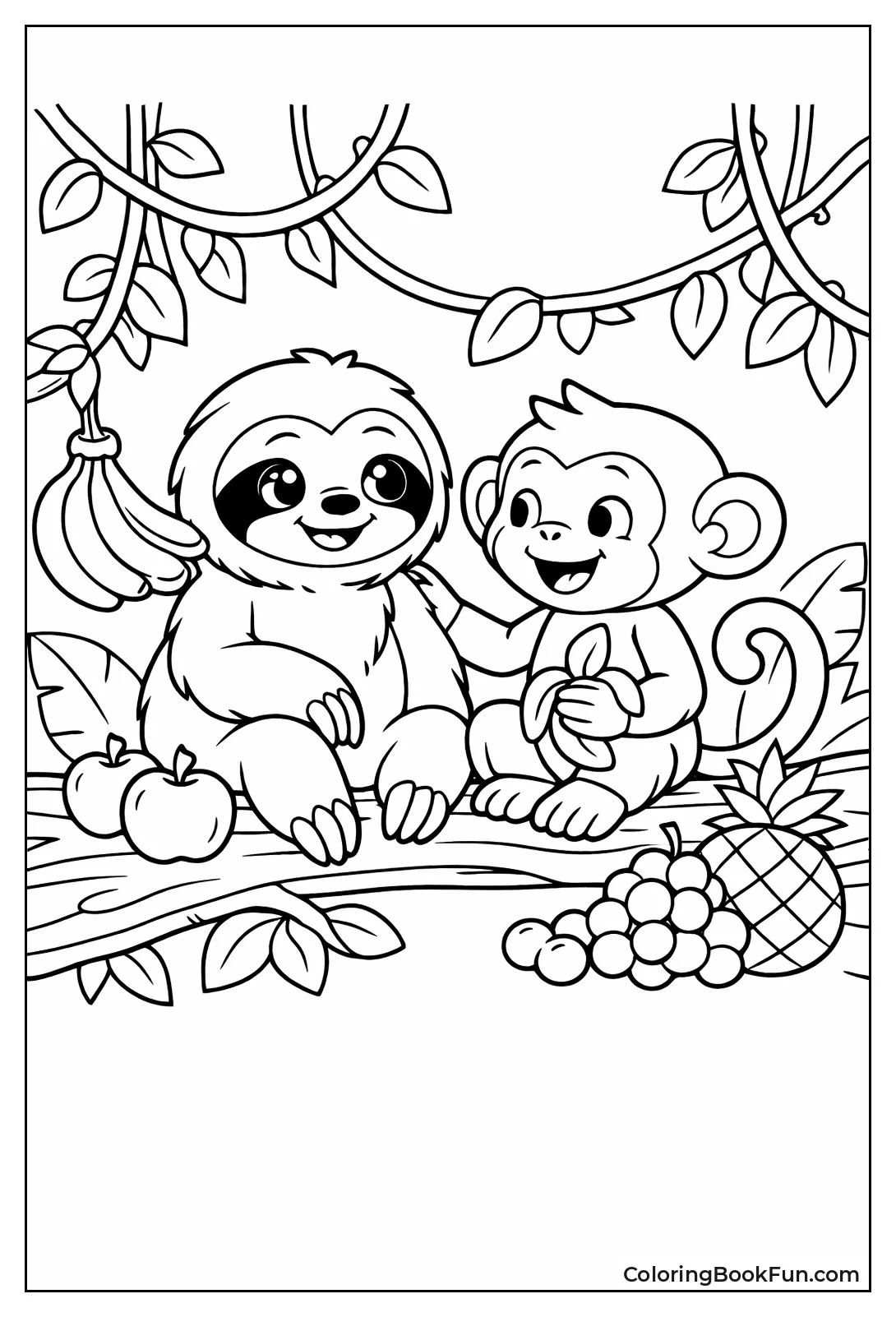 Sloth Chats with Monkey