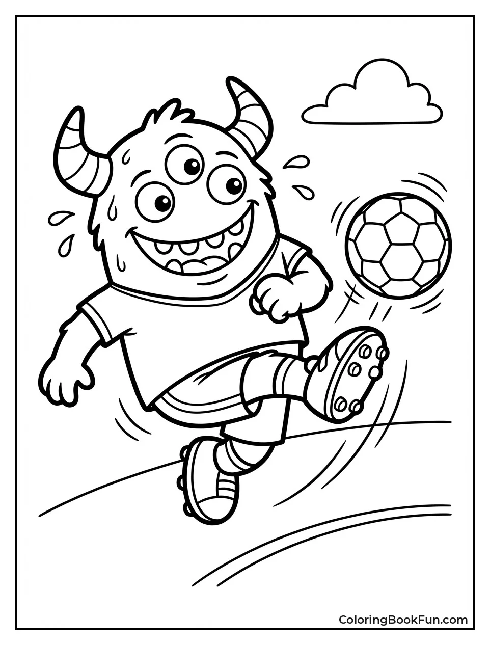 Monster Kicks Soccer Ball
