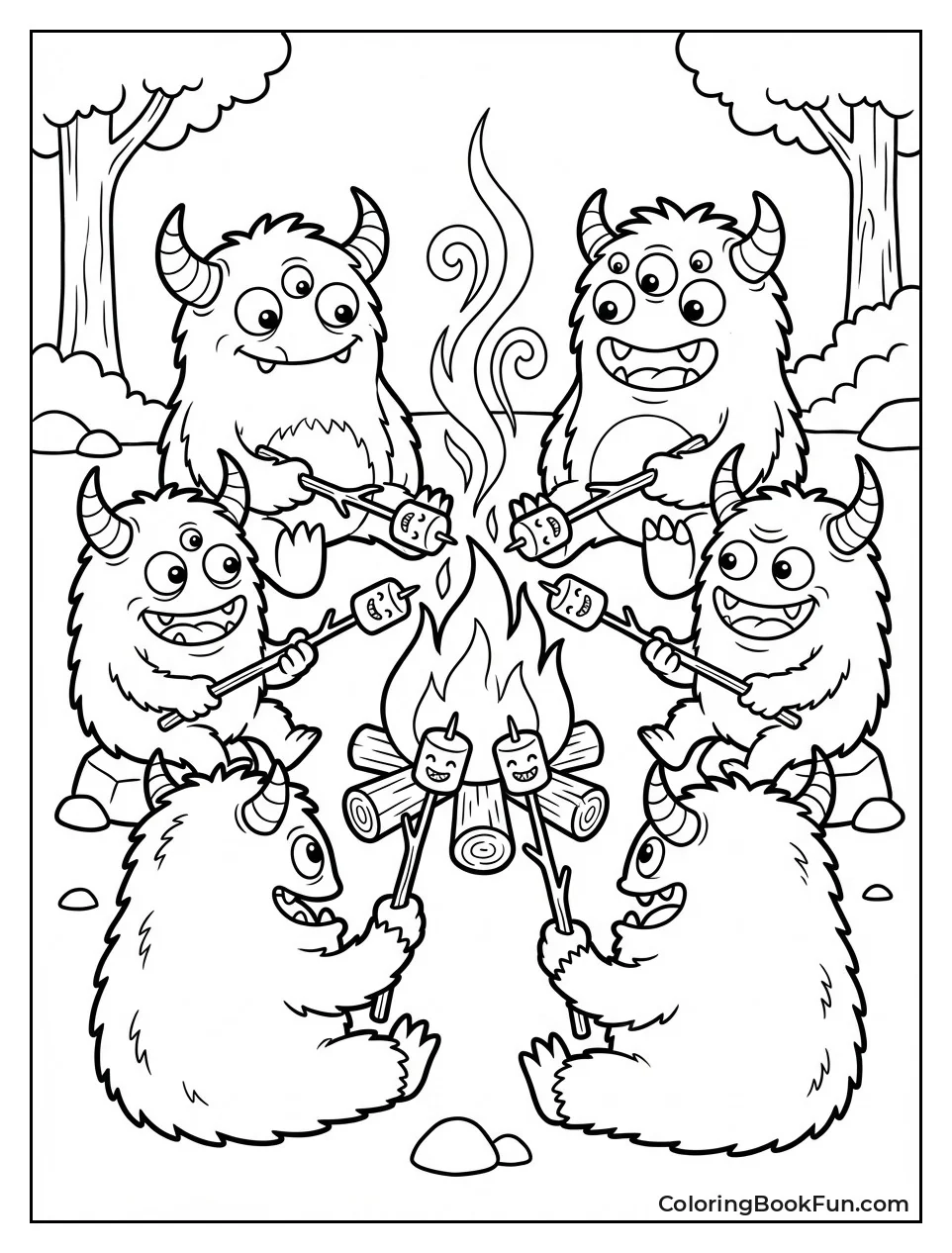 Monsters Roast Campfire Marshmallows