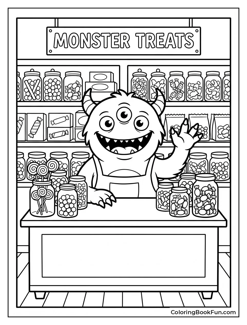 Monster Runs Candy Shop