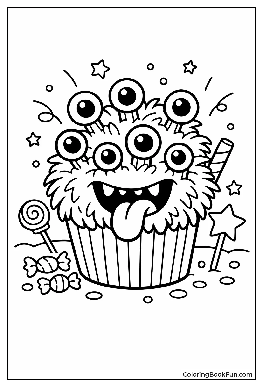 Monster Cupcake with Eyes