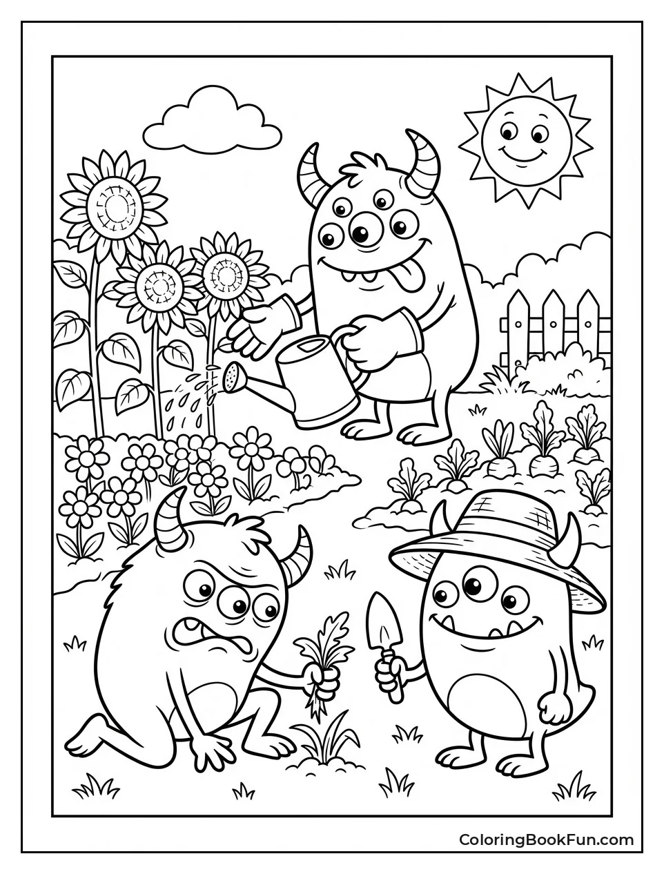 Monsters Help Garden Flowers