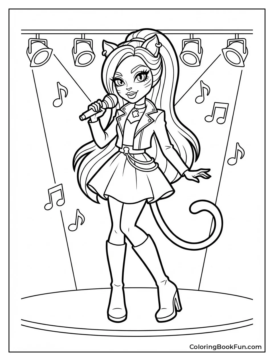 Catty Noir Performs with Microphone