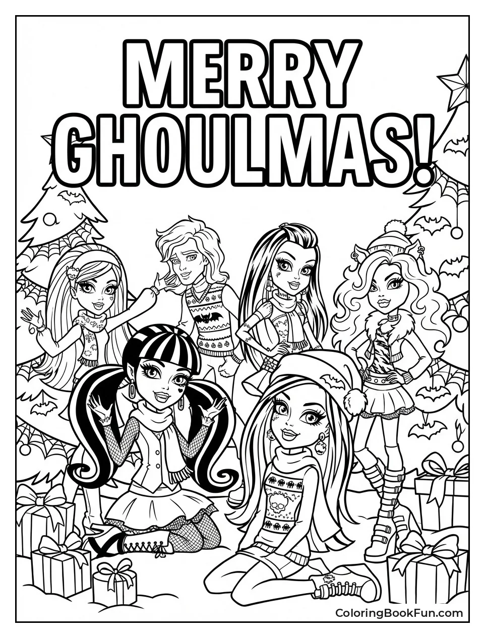 Ghouls Decorate Christmas Tree