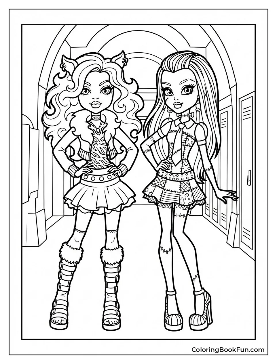 Clawdeen and Frankie Walk Together