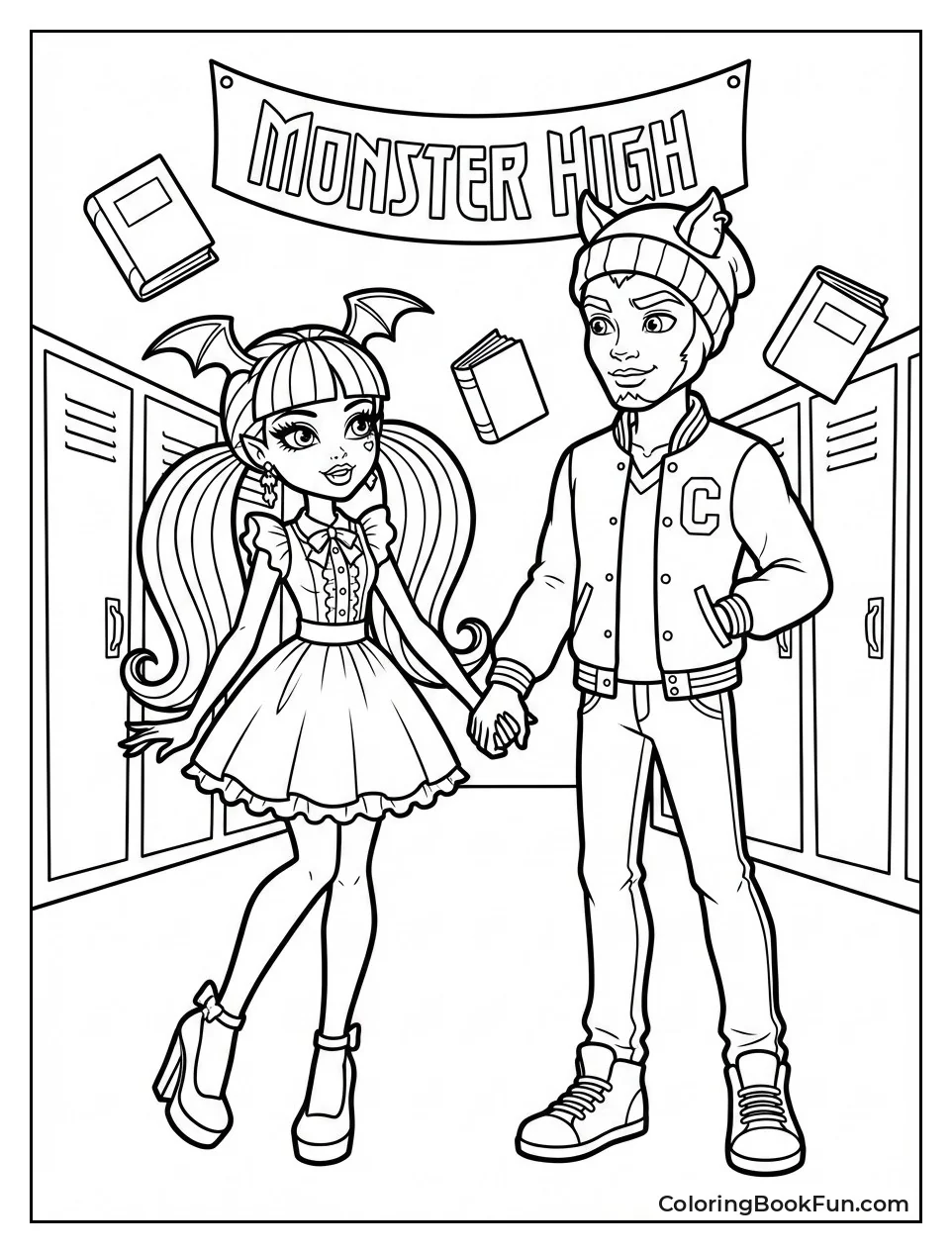 Draculaura and Clawd Hold Hands