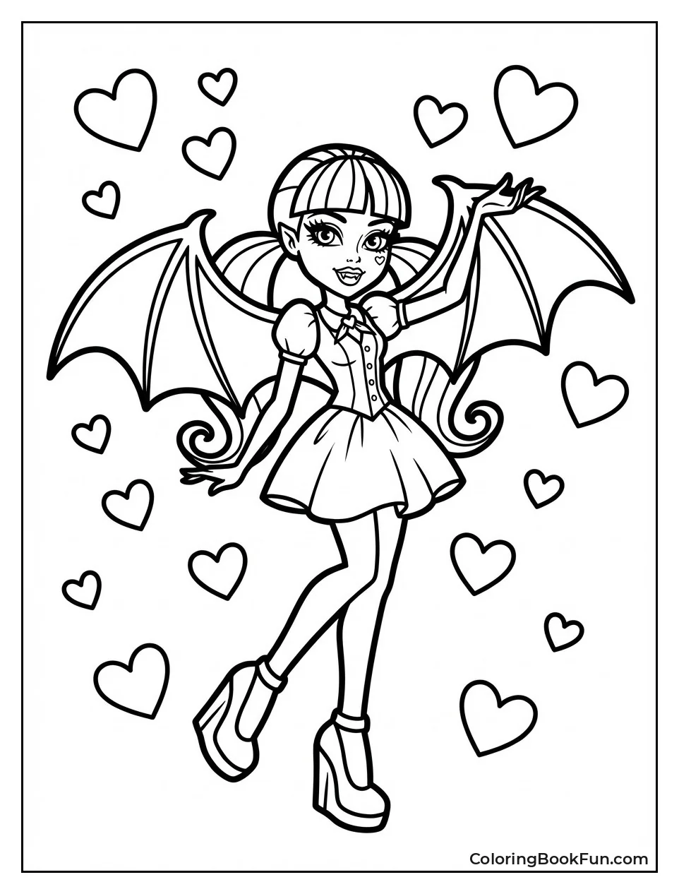 Draculaura Spreads Bat Wings