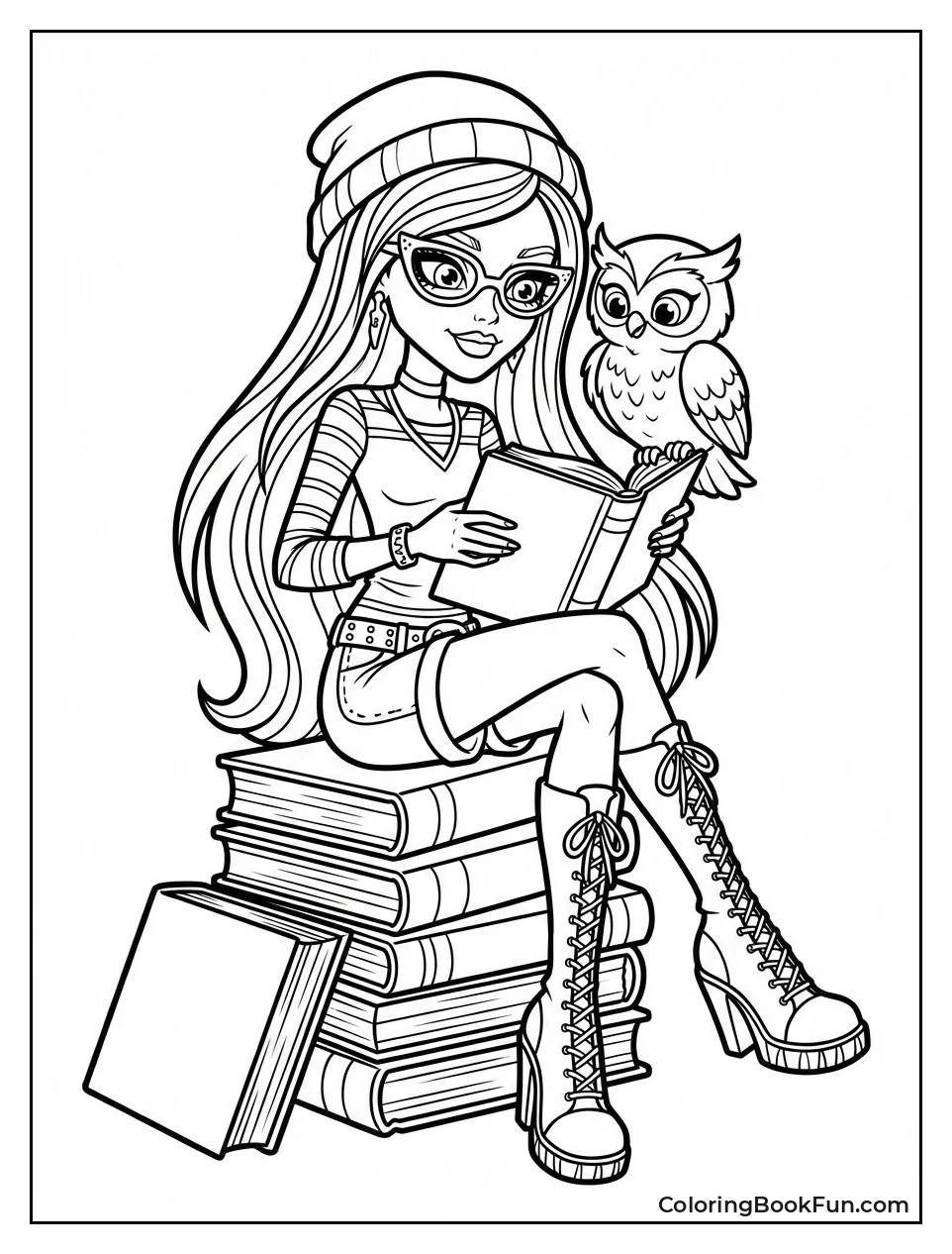 Ghoulia Reads with Owl