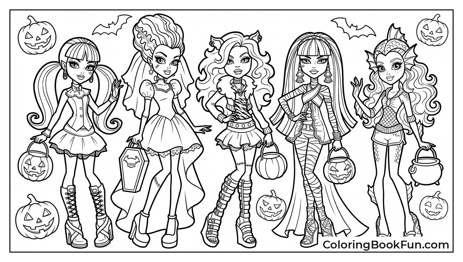 Ghouls Wear Halloween Costumes