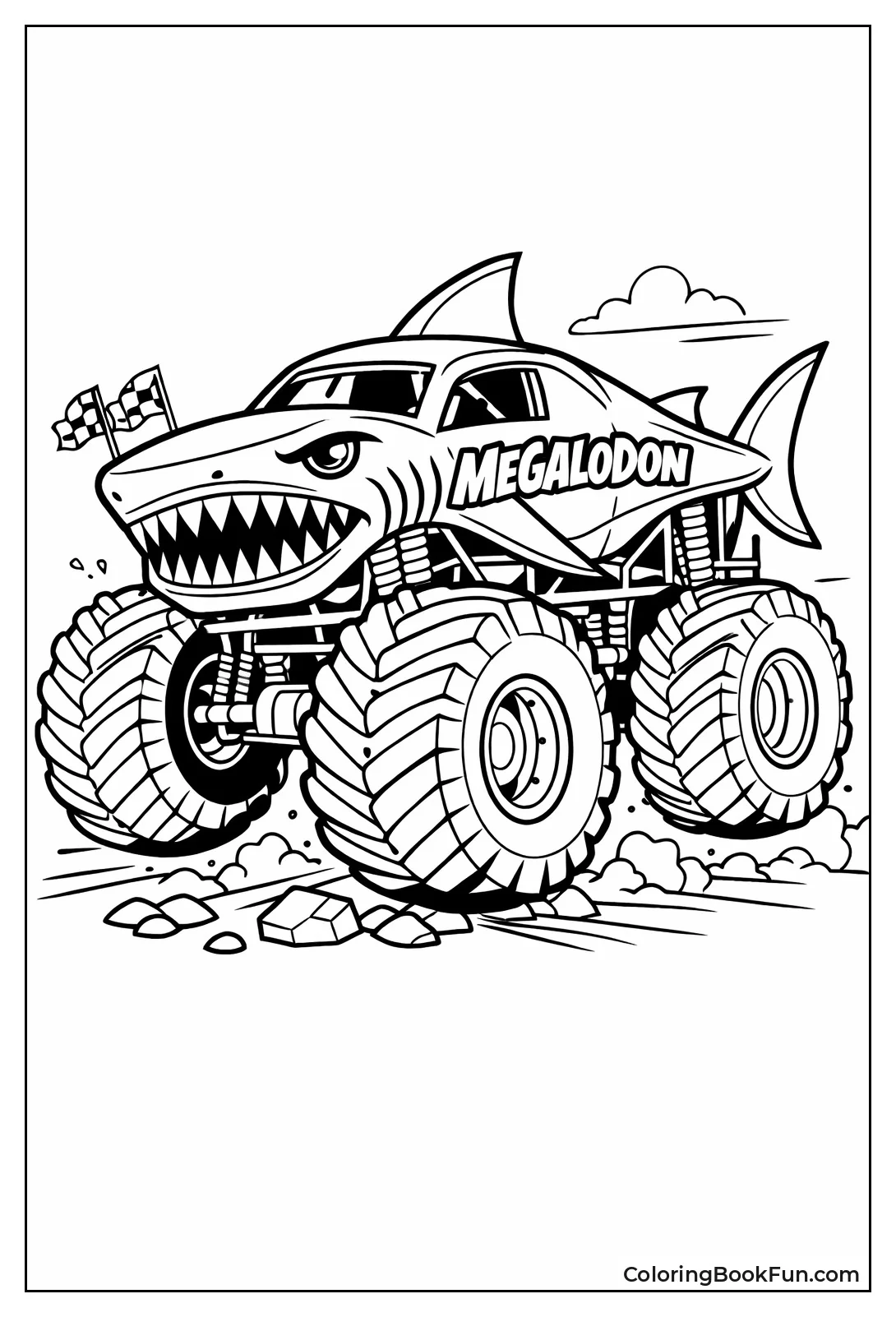 Monster Jam Megalodon Truck Roars