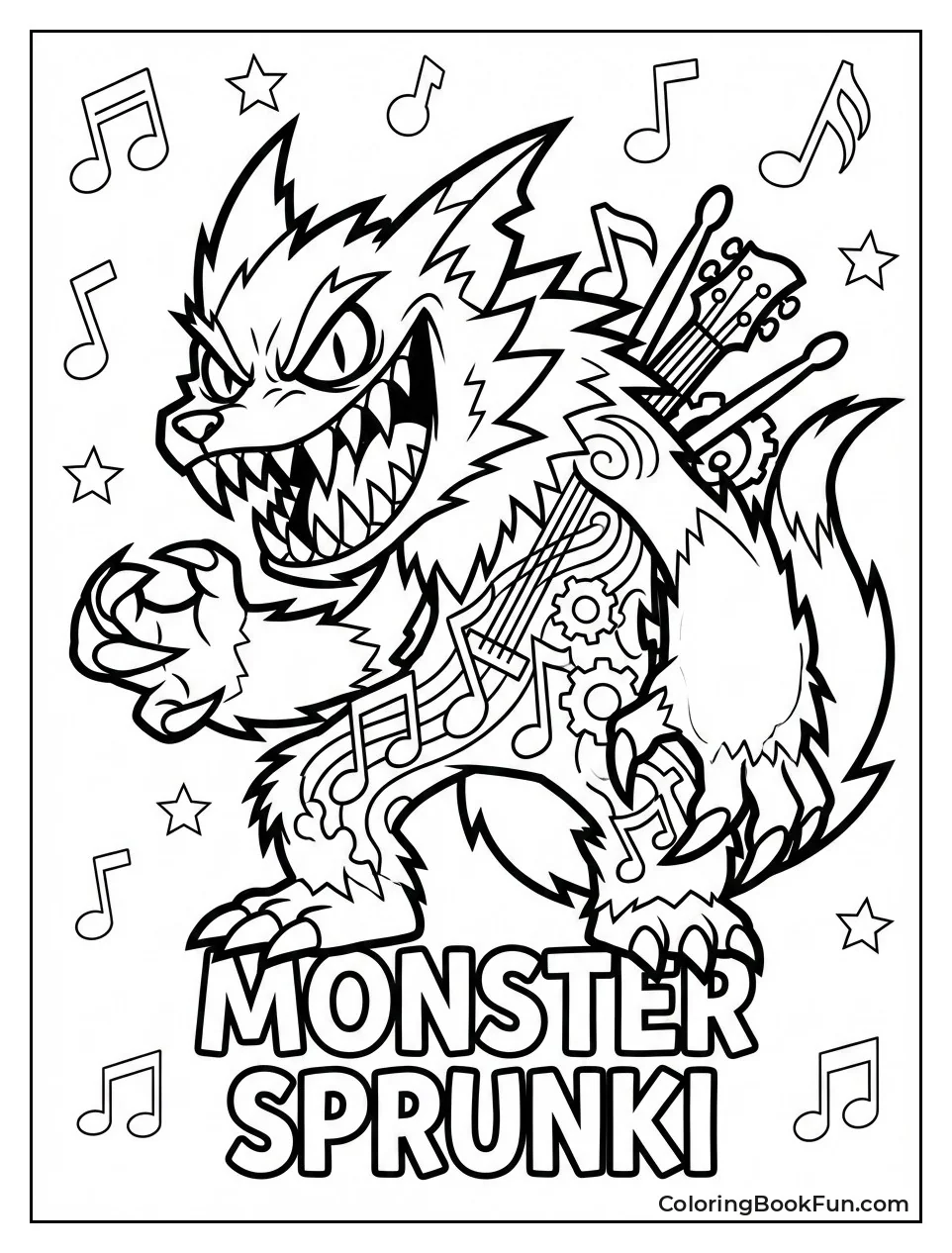 Monster Sprunki Plays Music