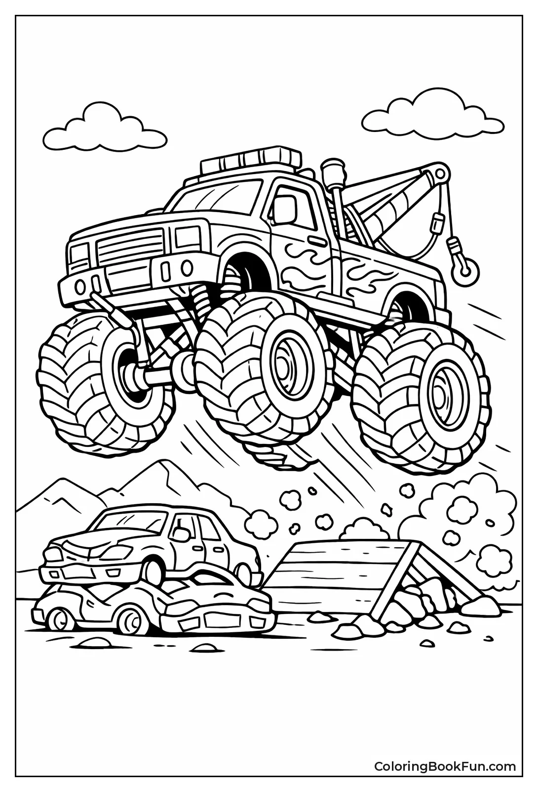 Monster Wheel Tow Truck