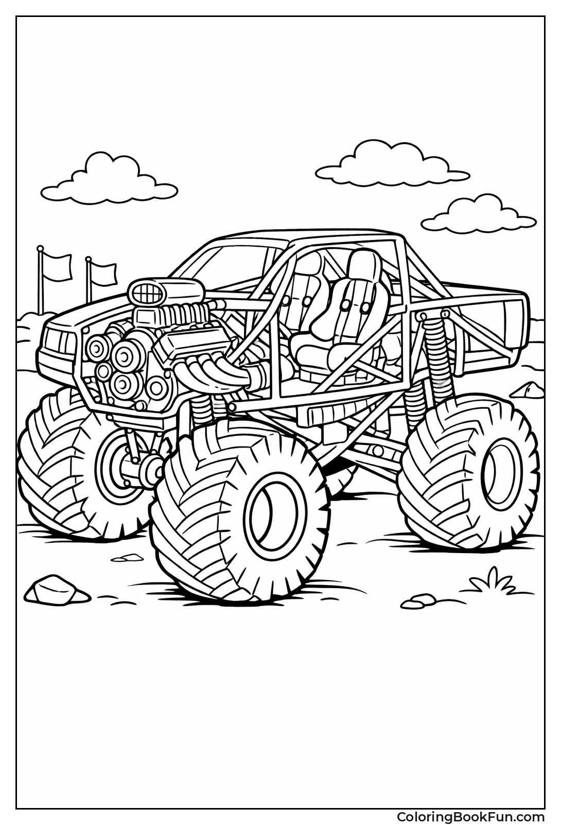 Cutaway Monster Truck Interior