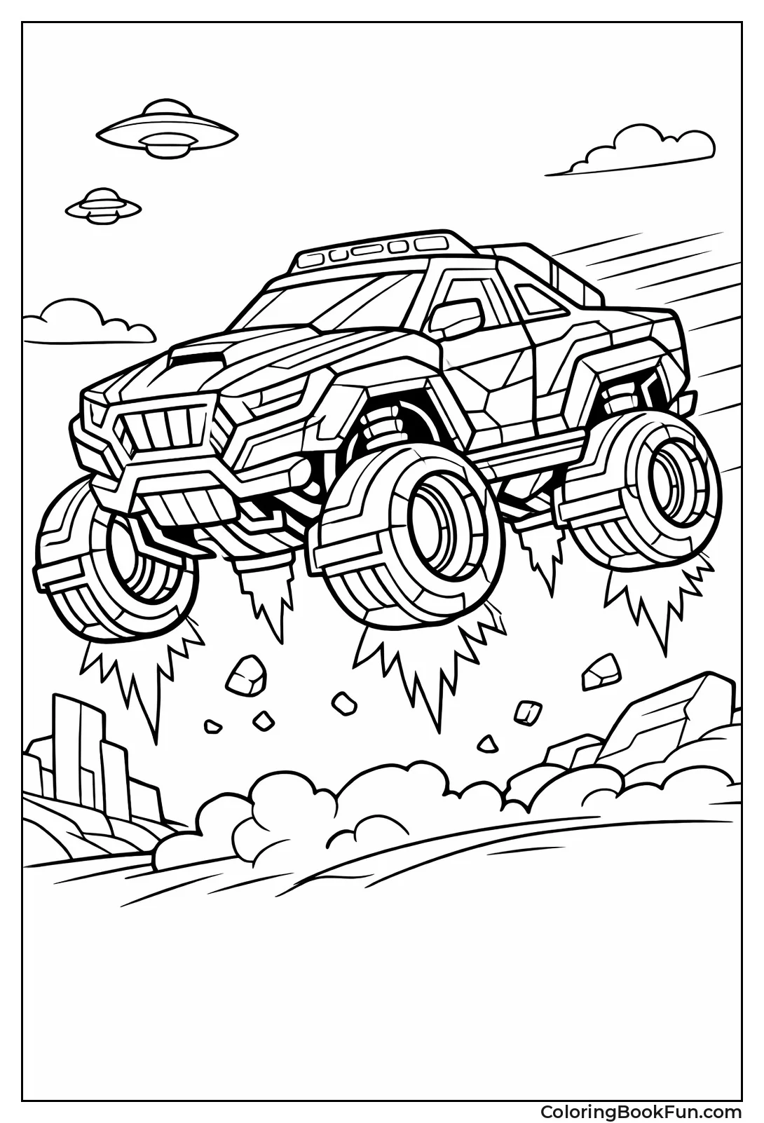 Futuristic Neon Monster Truck