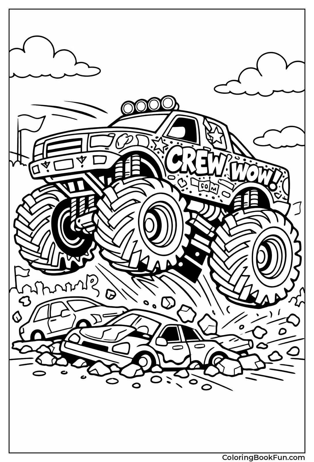 Graffiti Covered Monster Truck