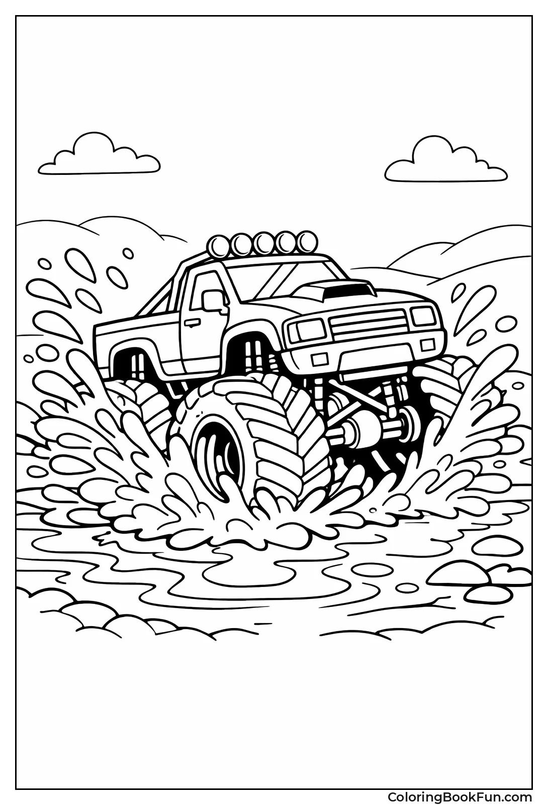 Mud Bog Truck Splash