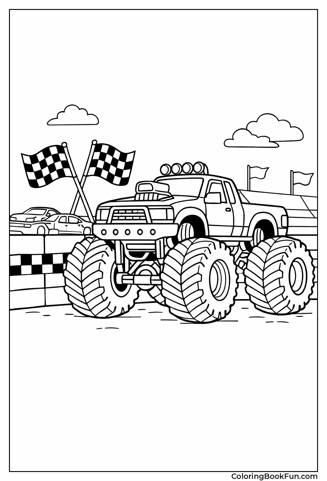 Parked Truck at Track