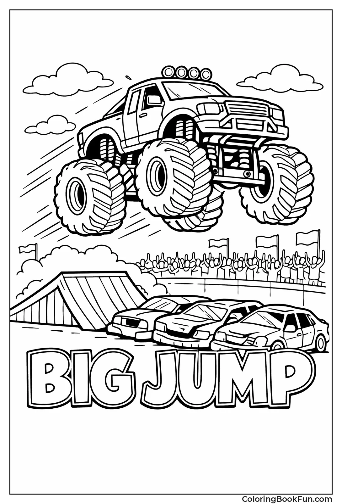 Monster Truck Mid-Air Jump