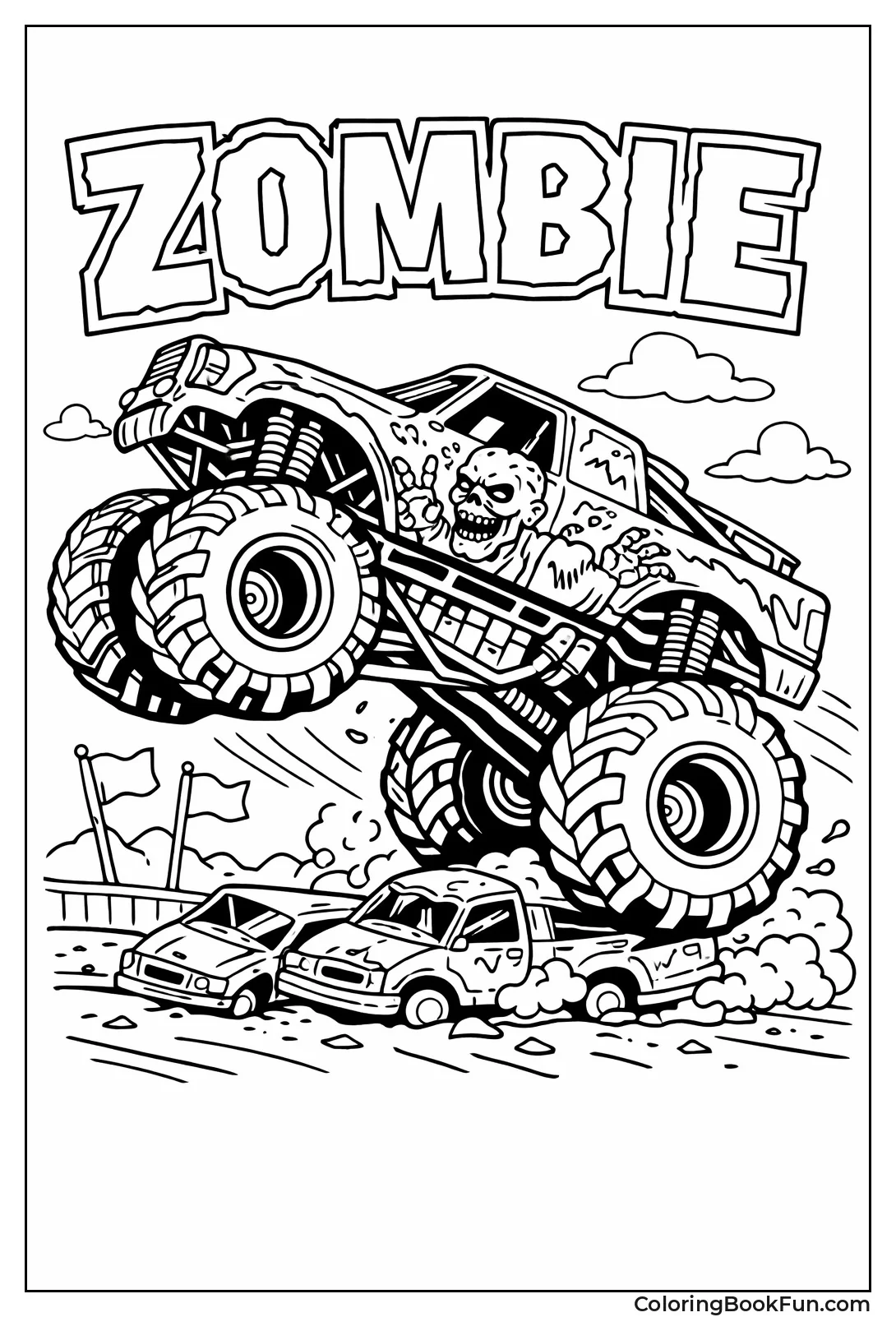 Zombie Truck Does Wheelie