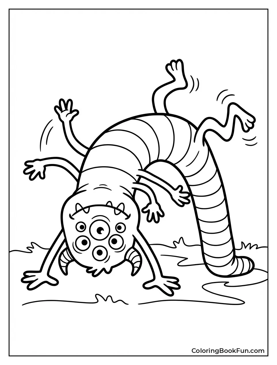 Monster Strikes Yoga Pose