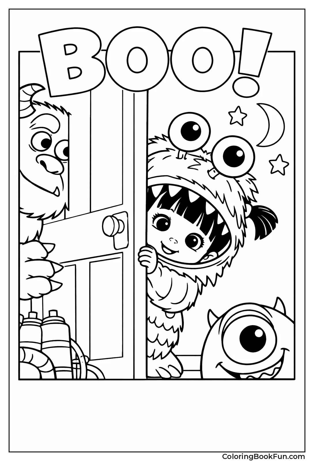 Toddler Boo Wears Monster Hoodie