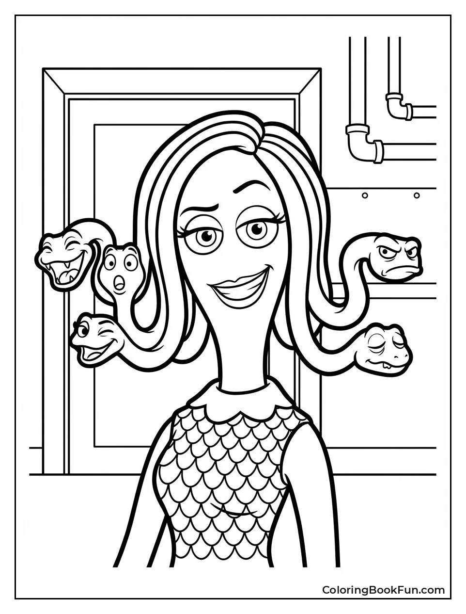 Celia Smiles with Snake Hair