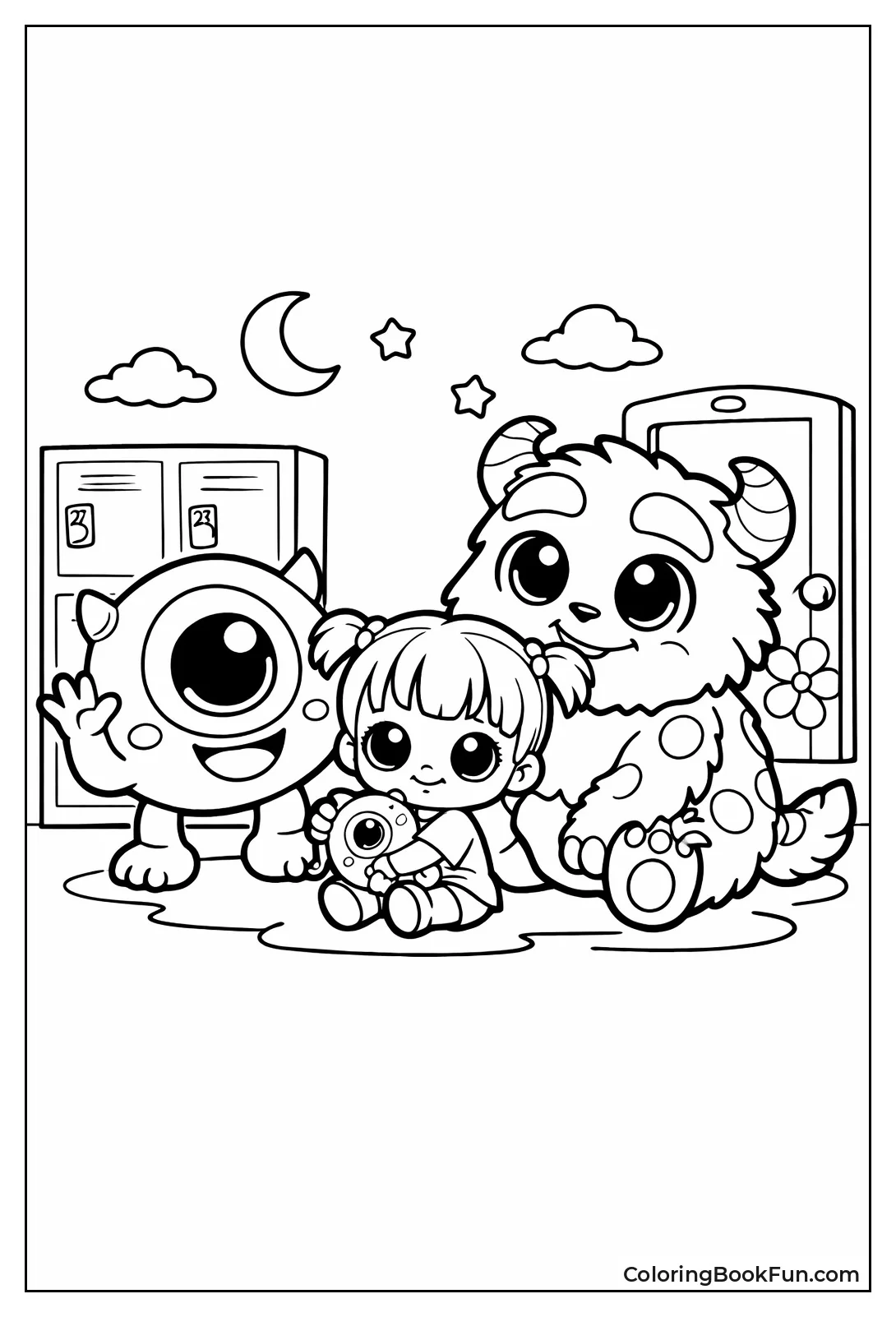 Chibi Mike Sulley and Boo