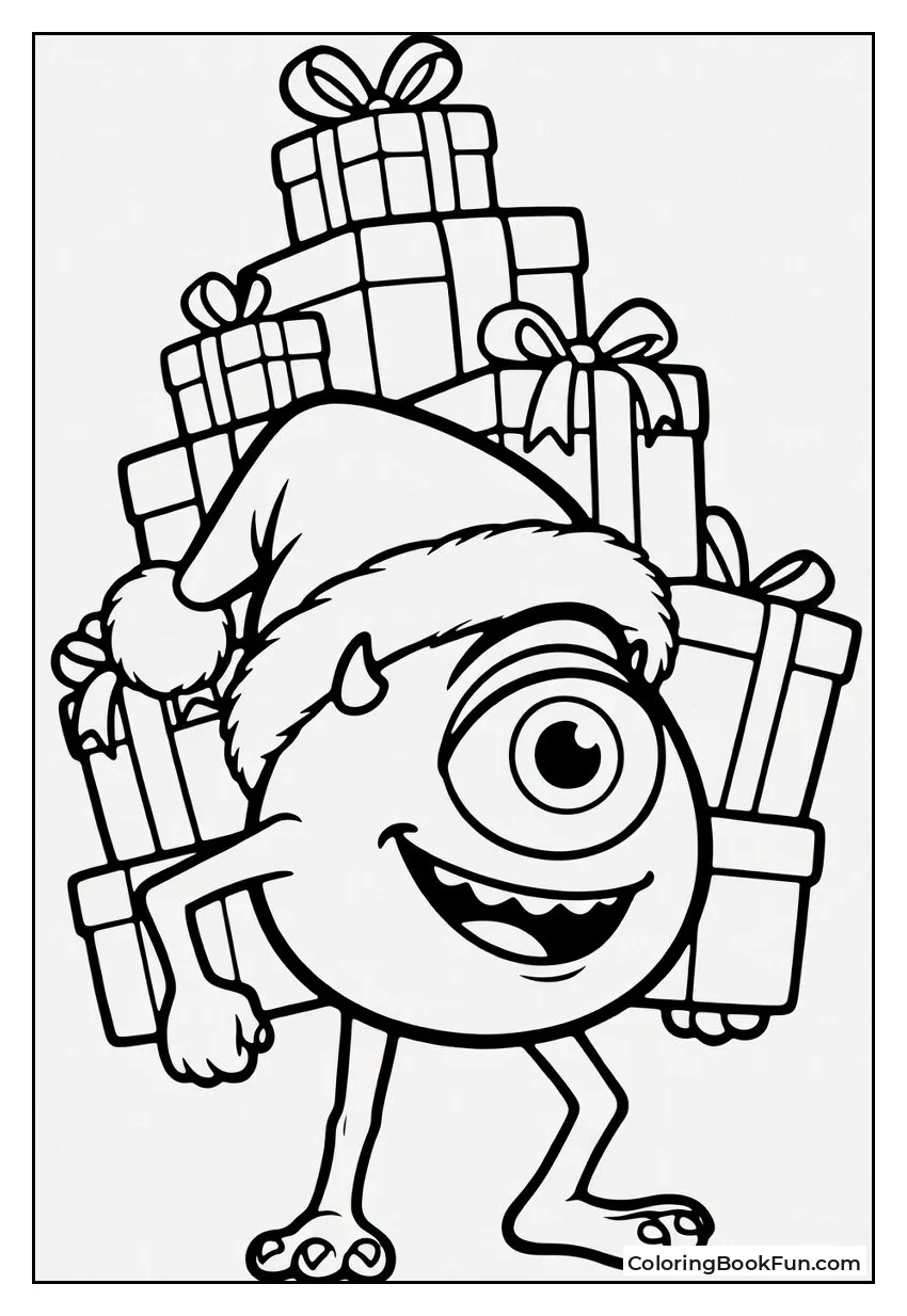 Mike Carries Holiday Gifts