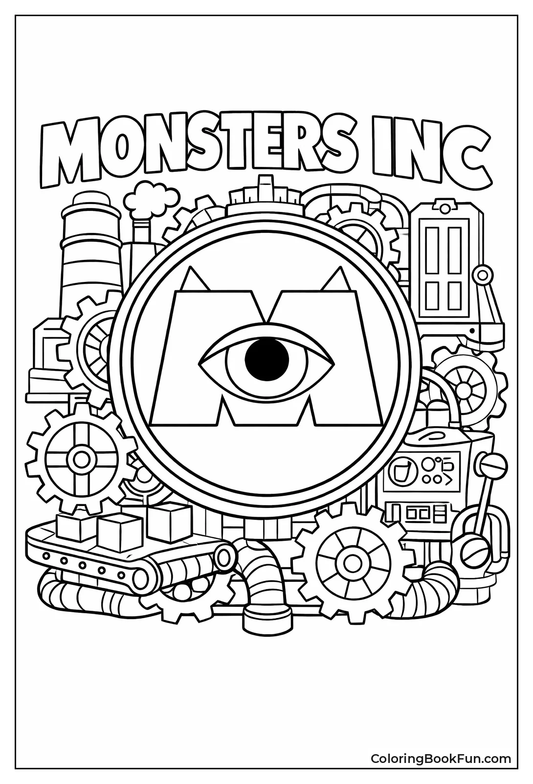 Monsters Inc Eye Logo Gears