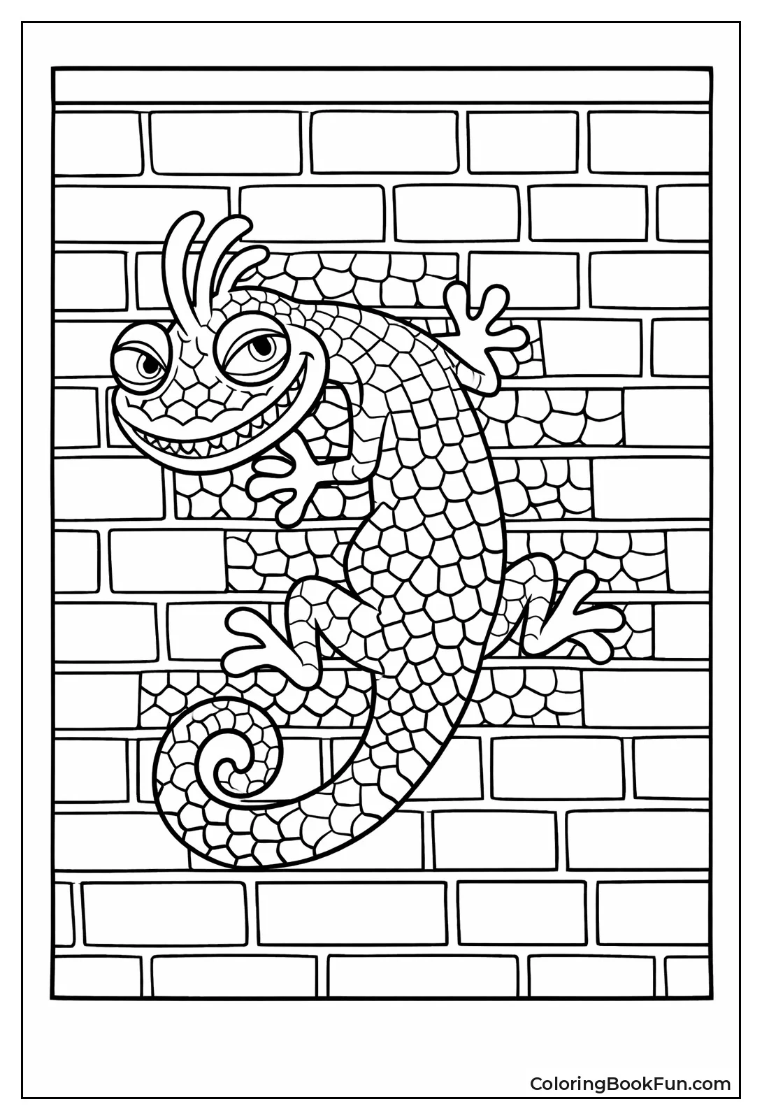 Randall Blends into Brick Wall