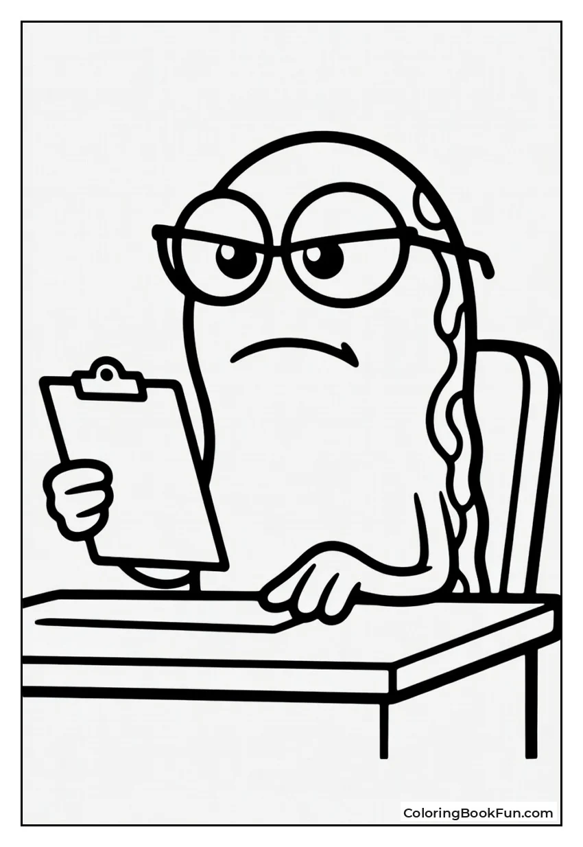 Stern Roz Holds Clipboard