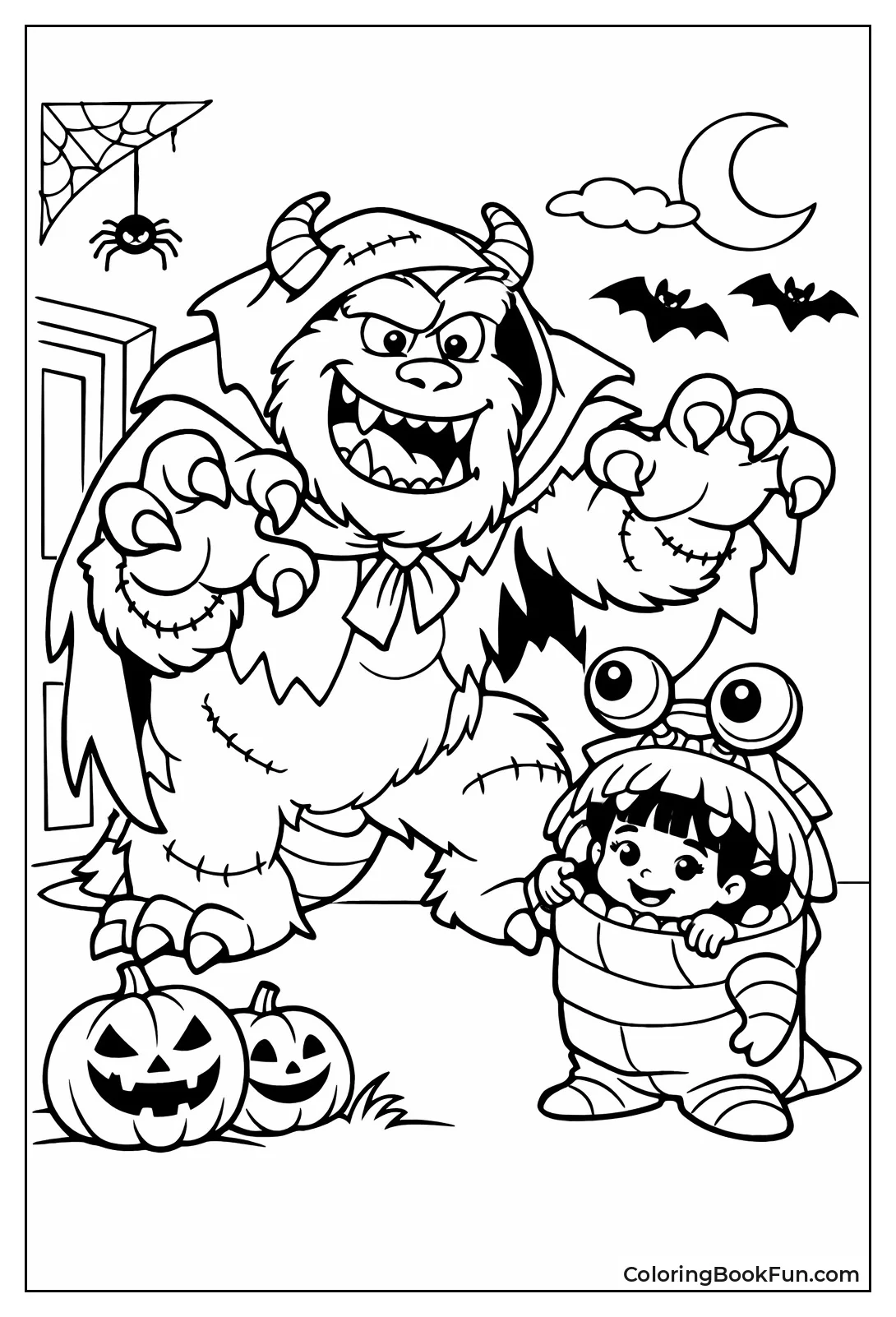 Sulley Scares in Halloween Costume