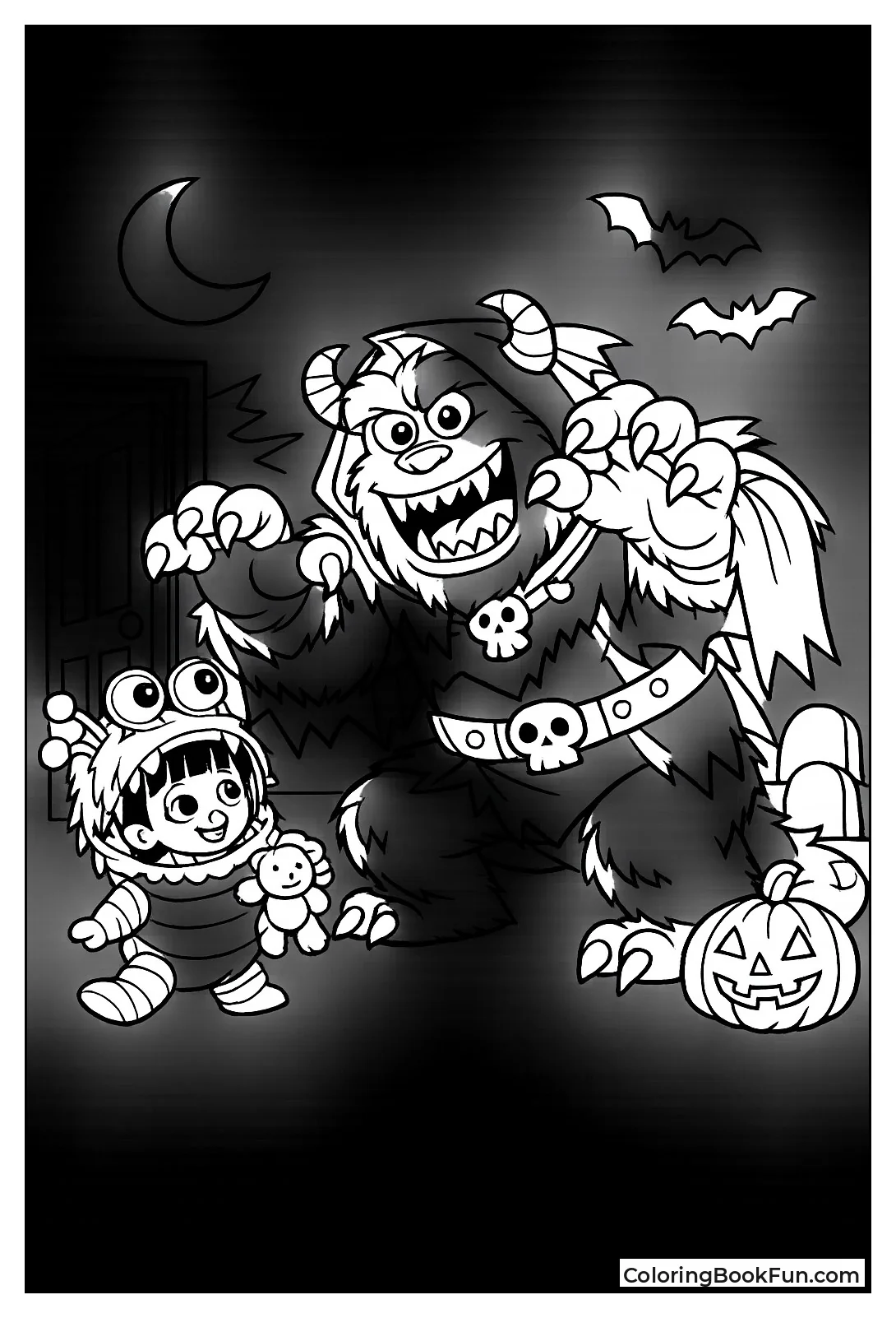 Sulley Scares in Halloween Costume