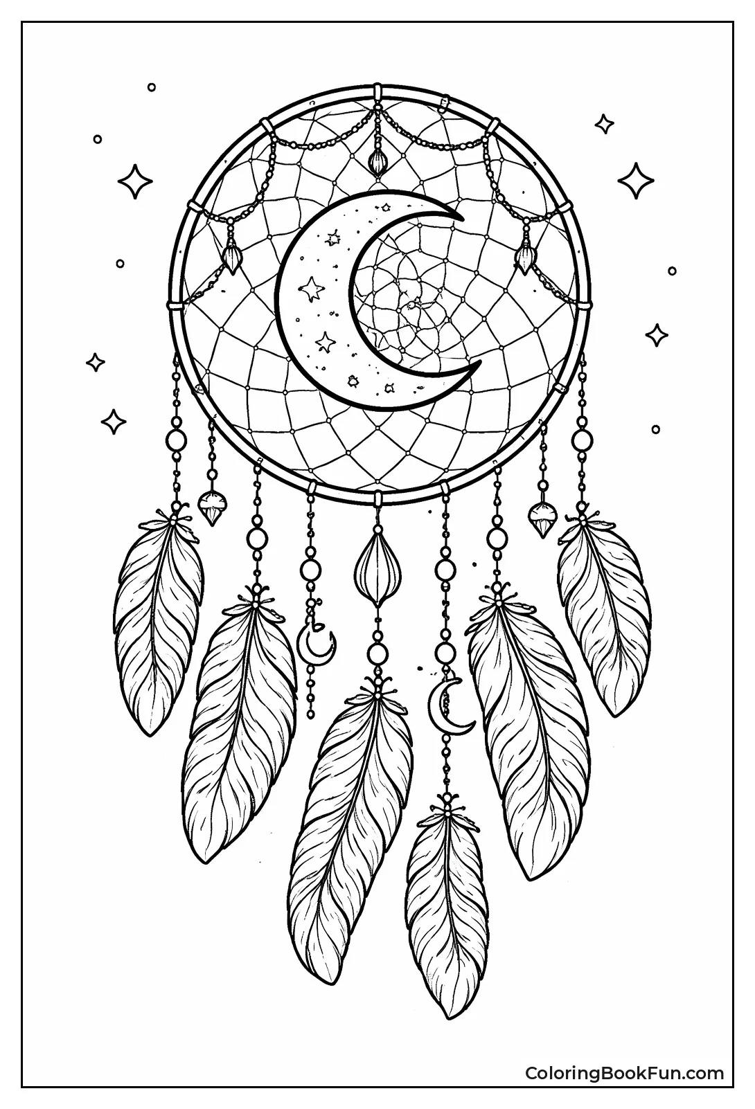 Dreamcatcher with Crescent Moon