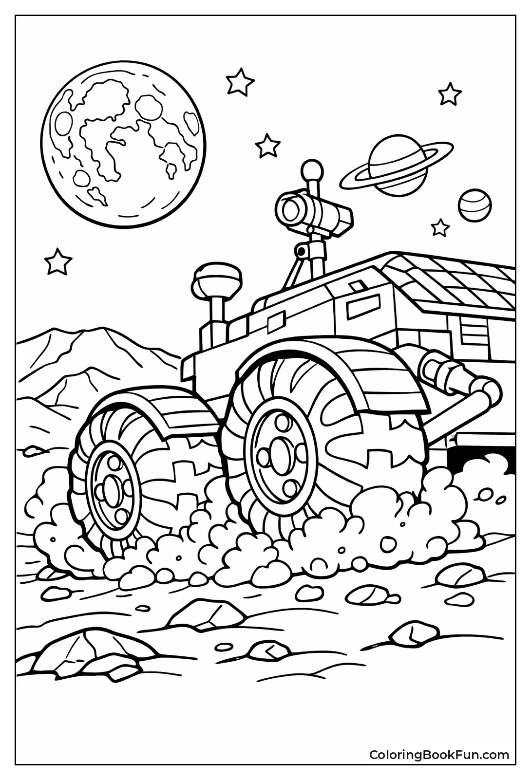 Rover Kicks up Moon Dust