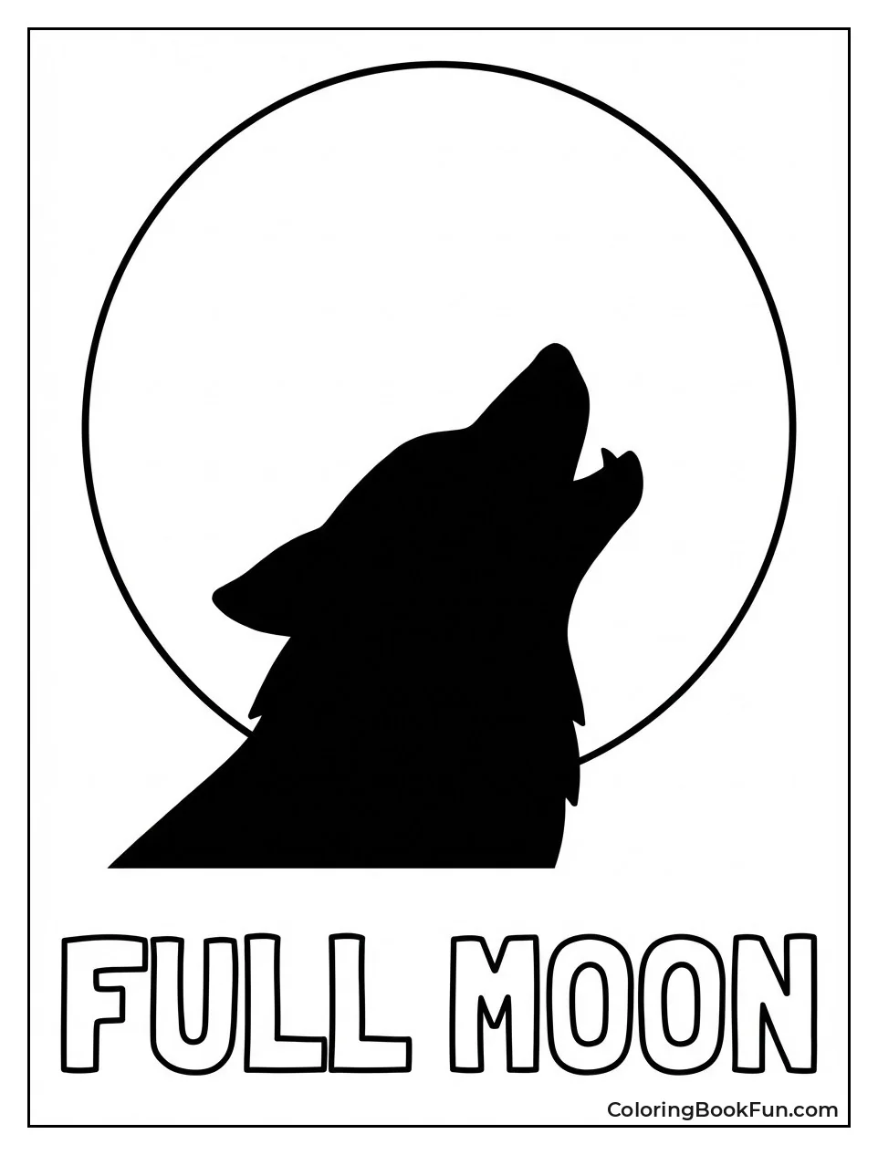Silhouette Werewolf and Moon