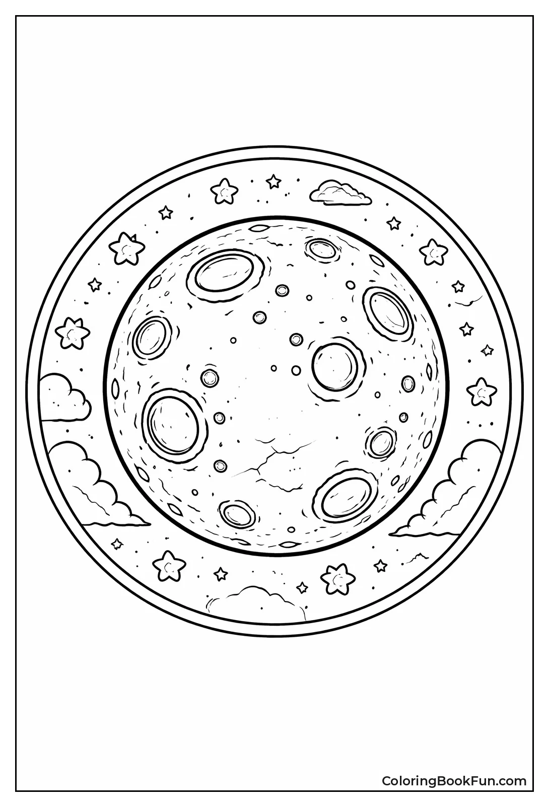 Moon Seen through Telescope