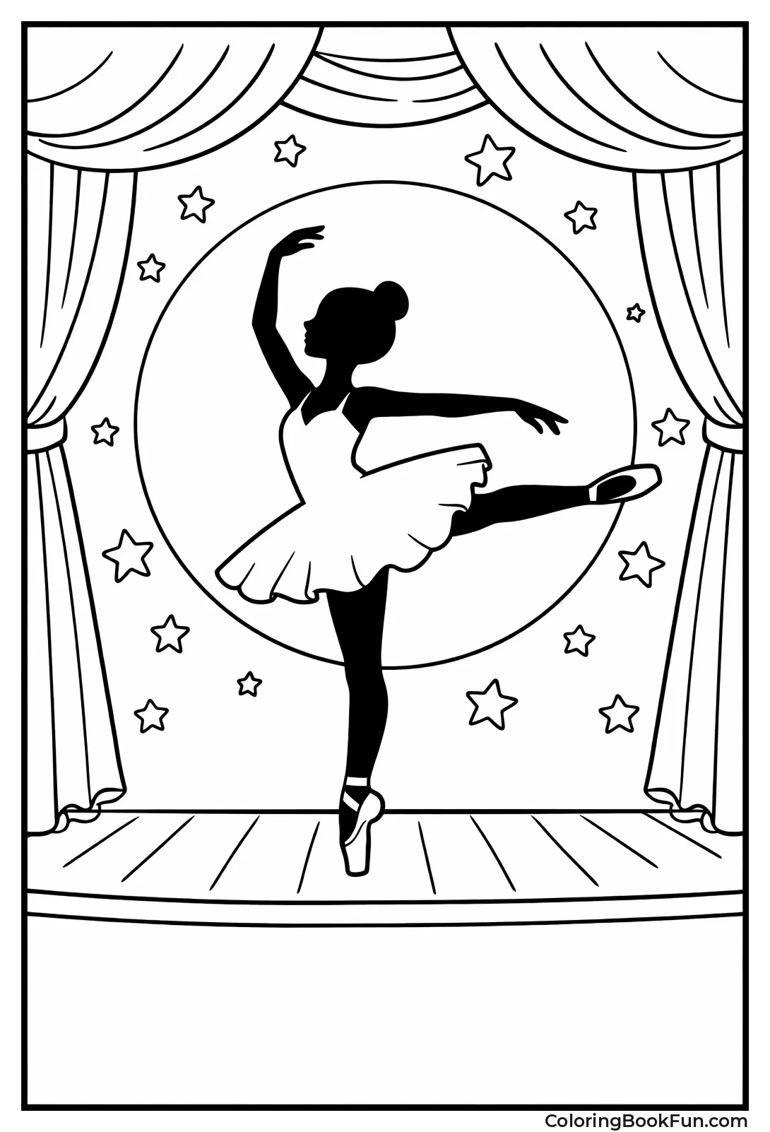 Moonlit Ballerina Silhouette