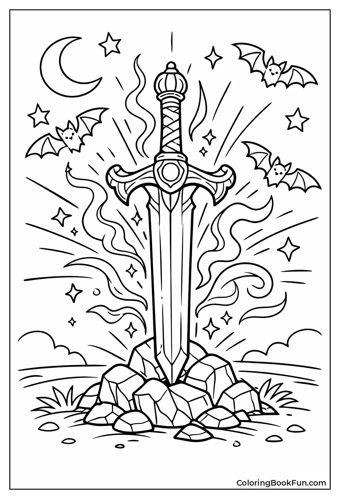 Glowing Moonlit Sword