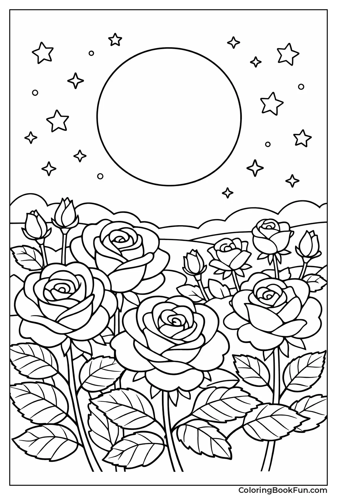 Moonlit Rose Garden