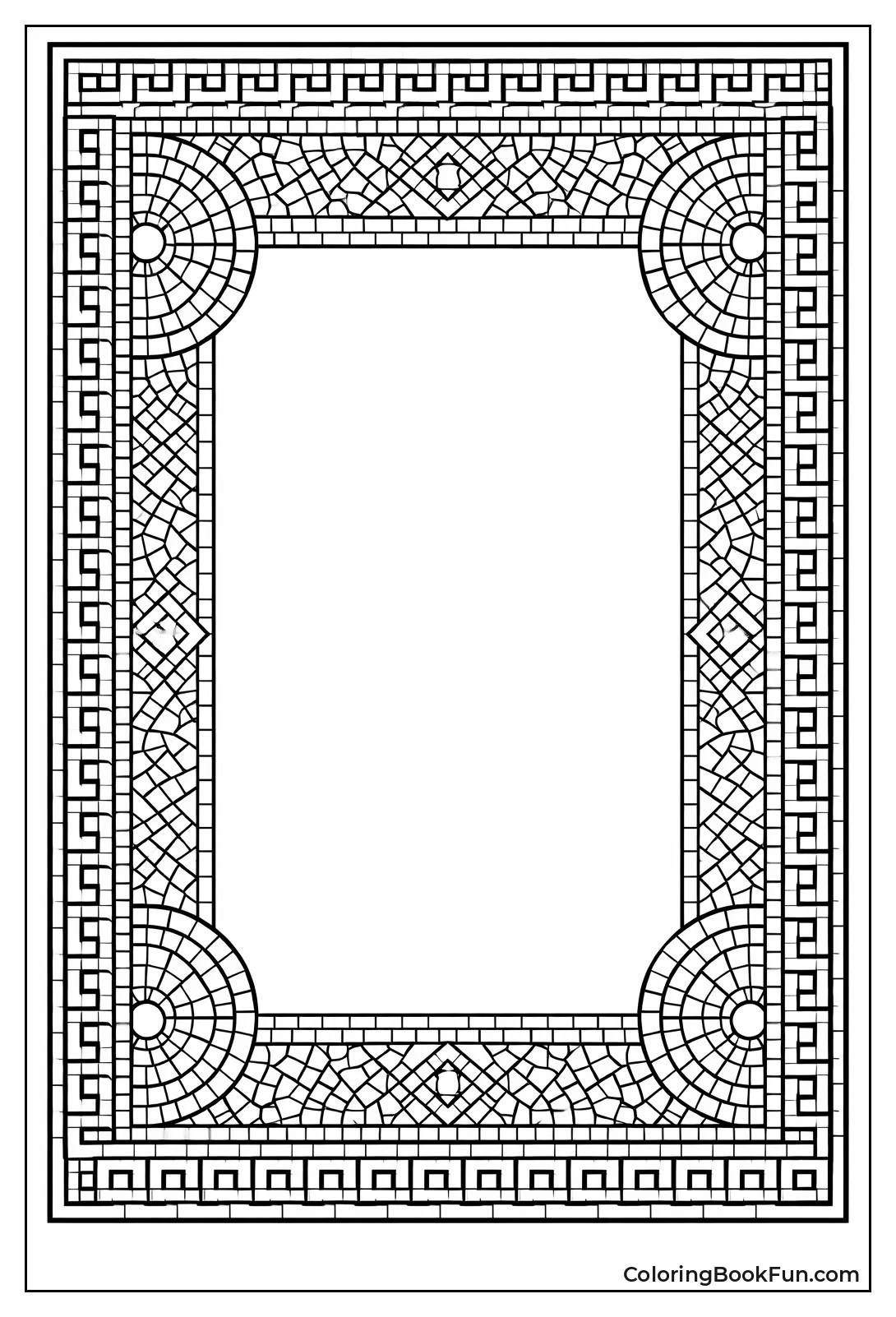 Greek Key Mosaic Frame